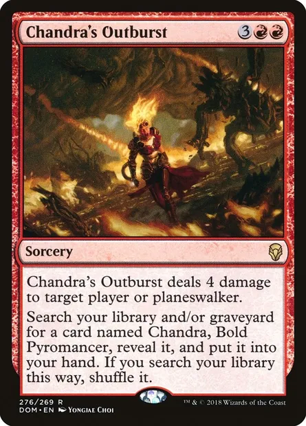 Chandra's Outburst, Magic card DOM 276 — Dominaria set