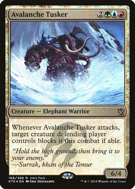 Avalanche Tusker, Magic card PKTK 166 — Khans of Tarkir Promos set