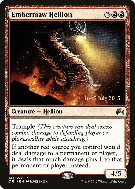 Monstruosité braisegueule, carte Magic PORI 141s — extension Magic Origins Promos