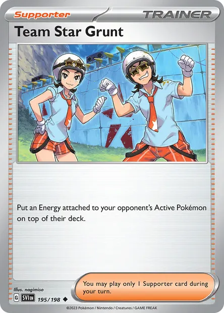 Team Star Grunt, Pokémon card SVI 195 — Scarlet & Violet set