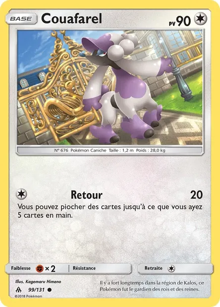 Couafarel, carte Pokémon FLI 99 — extension Lumière Interdite