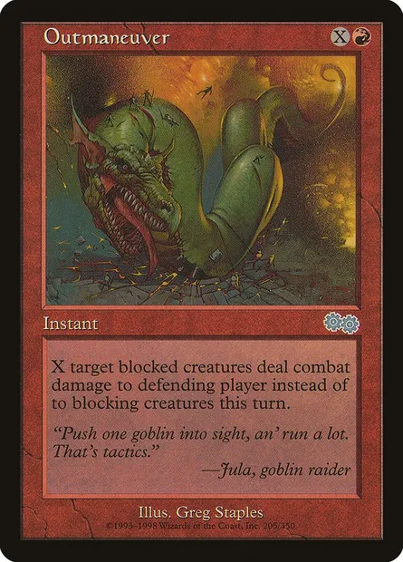 Outmaneuver, Magic card USG 205 — Urza's Saga set