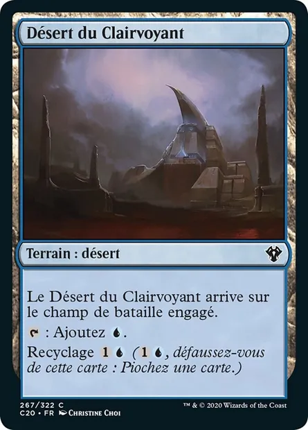 Désert du Clairvoyant, carte Magic C20 267 — extension Commander 2020