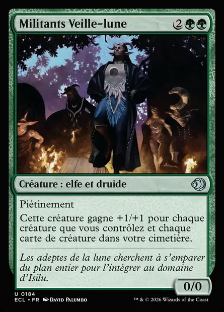 Militants Veille-lune, carte Magic ECL 184 — extension Lorwyn Eclipsed