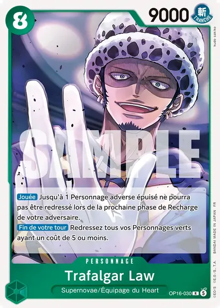 Trafalgar Law, carte One Piece OP16-030 — extension L'HEURE DE LA BATAILLE DÉCISIVE