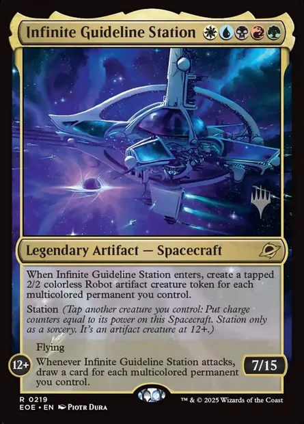 Infinite Guideline Station, Magic card PEOE 219p — Edge of Eternities Promos set