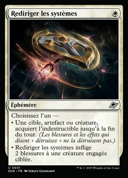 Rediriger les systèmes, carte Magic EOE 31 — extension Edge of Eternities