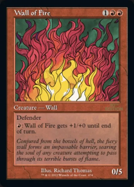 Mur de feu, carte Magic 30A 474 — extension 30th Anniversary Edition