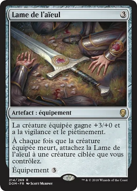Lame de l'aïeul, carte Magic DOM 214 — extension Dominaria
