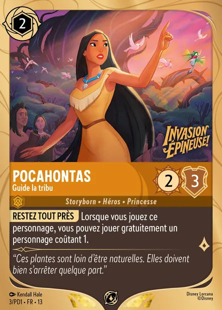 Pocahontas - Guide la tribu, carte Disney Lorcana PD1-003 — extension PD1