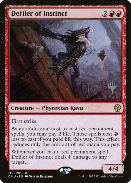 Defiler of Instinct, Magic card PDMU 119p — Dominaria United Promos set