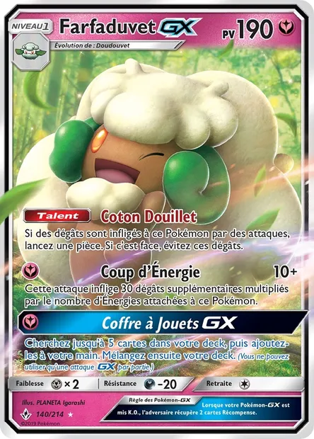 Farfaduvet GX, carte Pokémon UNB 140 — extension Alliance Infaillible