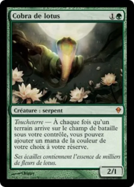 Cobra de lotus, carte Magic ZEN 168 — extension Zendikar