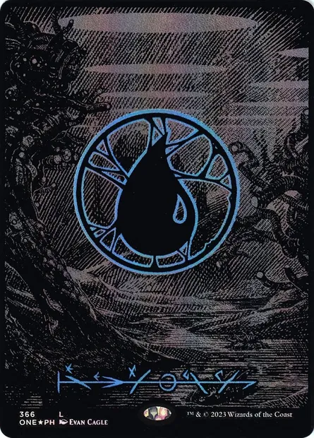 Île, carte Magic ONE 366 — extension Tous Phyrexians