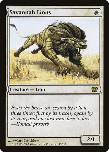 Savannah Lions, Magic card 8ED 43★ — Eighth Edition set