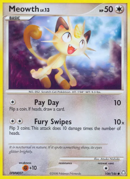 Meowth, Pokémon card LA 106 — Legends Awakened set