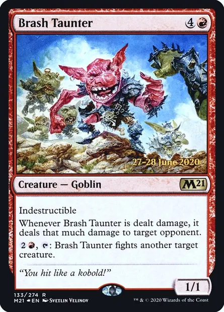Brash Taunter, Magic card PM21 133s — Core Set 2021 Promos set