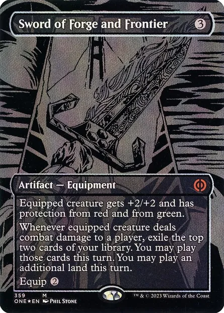 Épée de Forge et de Frontière, carte Magic ONE 359 — extension Tous Phyrexians