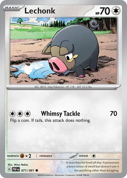 Lechonk, Pokémon card PAF 071 — Paldean Fates set