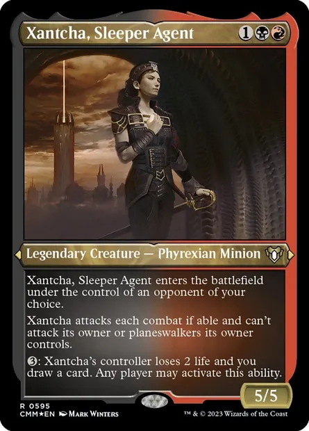 Xantcha, Sleeper Agent, Magic card CMM 595 — Commander Masters set