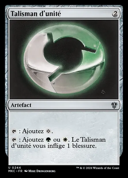 Talisman d'unité, carte Magic MKC 244 — extension Murders at Karlov Manor Commander