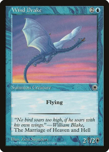 Wind Drake, Magic card POR 77 — Portal set