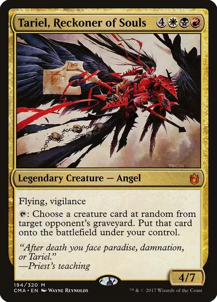 Tariel, héliaste d'âmes, carte Magic CMA 194 — extension Commander Anthology