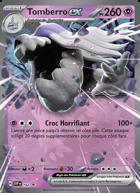Tomberro-ex, carte Pokémon PR-SV 162 — extension SVP Black Star Promos