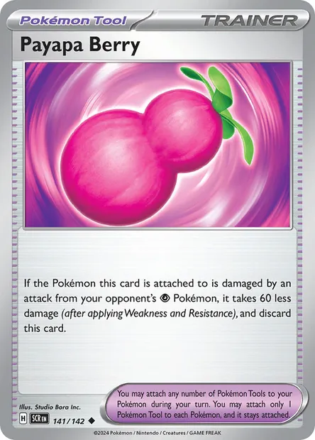 Payapa Berry, Pokémon card SCR 141 — Stellar Crown set