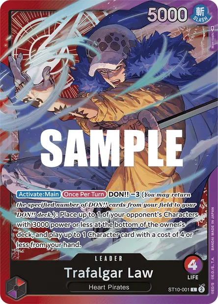 Trafalgar Law, One Piece card ST10-001 — The Three Captains set
