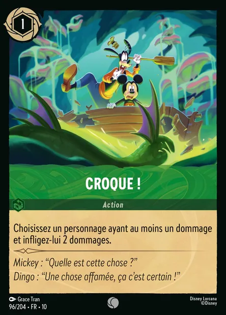 Croque !, carte Disney Lorcana CH10-096 — extension Lueurs dans les Profondeurs