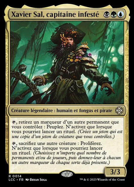 Xavier Sal, capitaine infesté, carte Magic LCC 14 — extension The Lost Caverns of Ixalan Commander