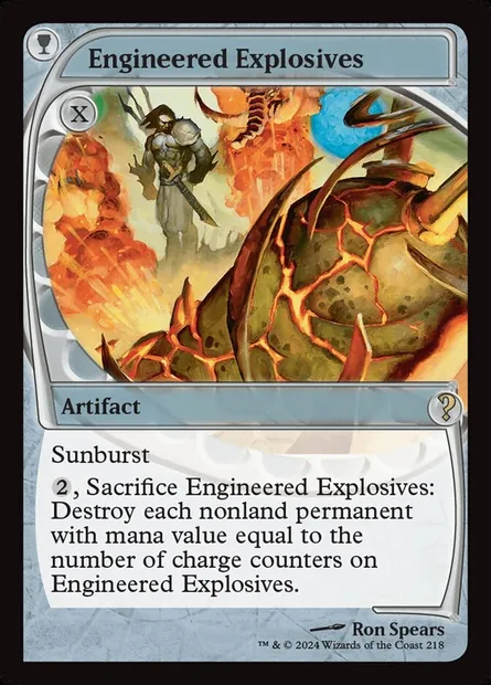 Explosifs artificiels, carte Magic MB2 218 — extension Mystery Booster 2