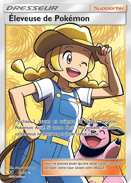 Éleveuse de Pokémon, carte Pokémon SLG 73 — extension Légendes Brillantes