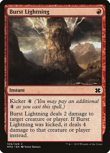 Burst Lightning, Magic card MM2 109 — Modern Masters 2015 set