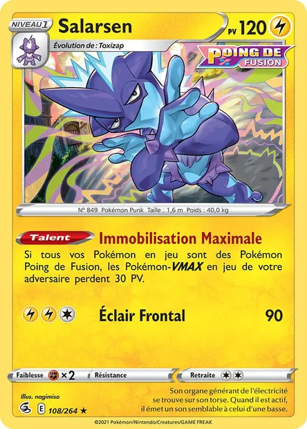 Salarsen, carte Pokémon FST 108 — extension Poing de Fusion