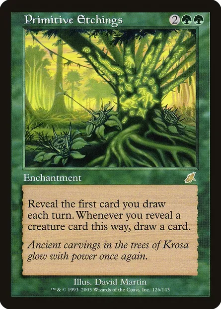 Gravures primitives, carte Magic SCG 126 — extension Fléau