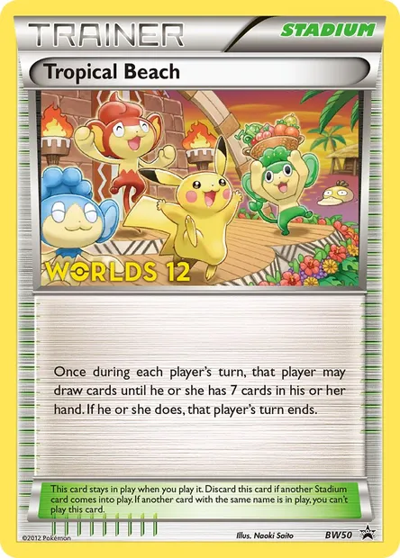 Tropical Beach, Pokémon card BW 50 — BW Black Star Promos set