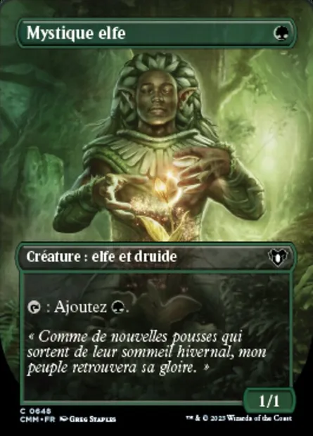 Mystique elfe, carte Magic CMM 648 — extension Commander Masters