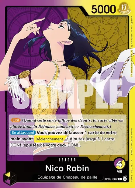 Nico Robin, carte One Piece OP09-062 — extension LES NOUVEAUX EMPEREURS