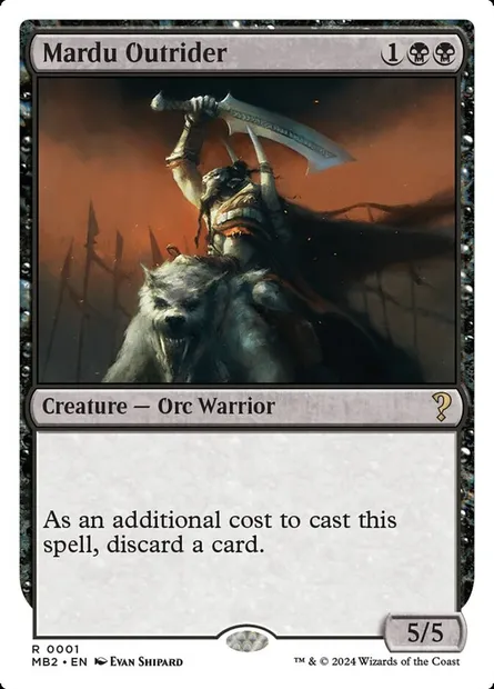 Mardu Outrider, carte Magic MB2 1 — extension Mystery Booster 2