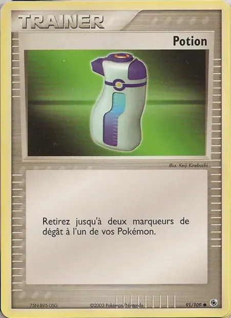 Potion, carte Pokémon RS 91 — extension EX Rubis & Saphir