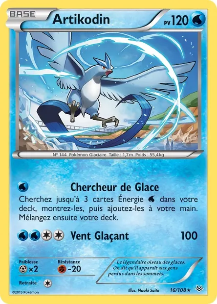 Artikodin, carte Pokémon ROS 16 — extension Ciel Rugissant