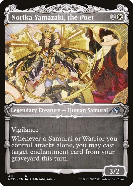 Norika Yamazaki, the Poet, Magic card NEO 311 — Kamigawa: Neon Dynasty set