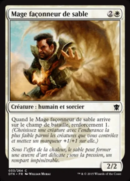 Mage façonneur de sable, carte Magic DTK 33 — extension Les Dragons de Tarkir