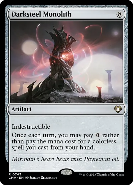 Darksteel Monolith, Magic card CMM 743 — Commander Masters set