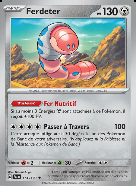 Ferdeter, carte Pokémon PAL 151 — extension Évolutions à Paldea