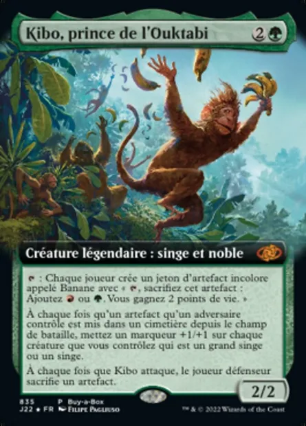 Kibo, prince de l'Ouktabi, carte Magic J22 835 — extension Jumpstart 2022