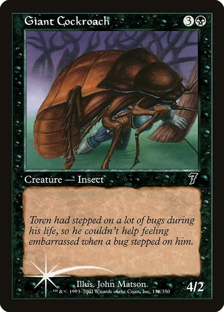 Giant Cockroach, Magic card 7ED 138★ — Seventh Edition set