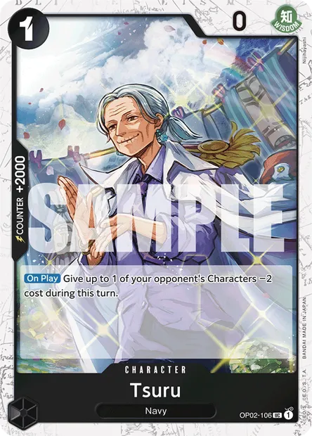 Tsuru, One Piece card OP02-106 — PARAMOUNT WAR set